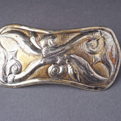 Honfoglalás kori aranyozott indás hajcsat