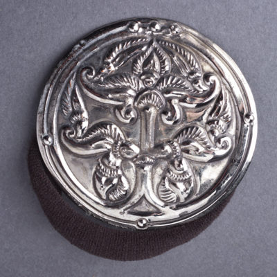 Anarcsi életfa ezüstözött hajfonatkorong