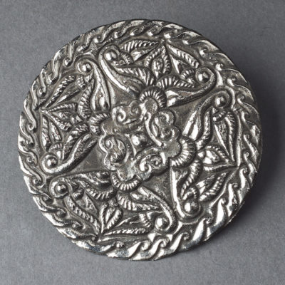 Tiszadobi hajfonatkorong, ezüstözött