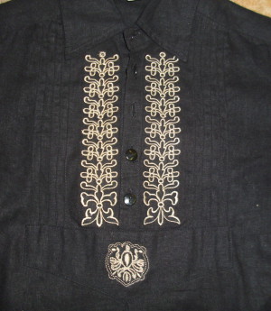 hímzett fekete székely ing