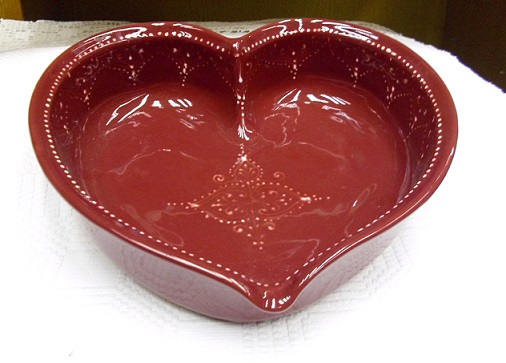 szív alakú kerámia sütőtál