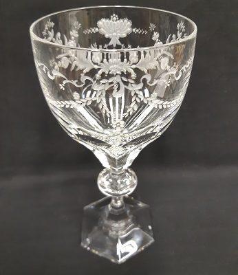 virágcsokros ólomkristály pohár