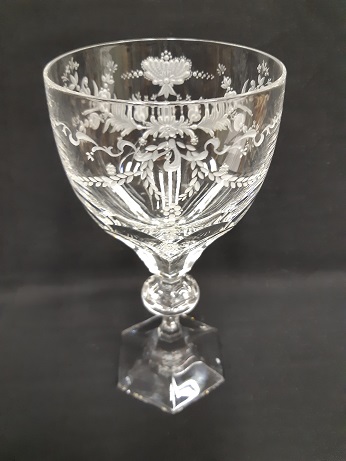 virágcsokros ólomkristály pohár