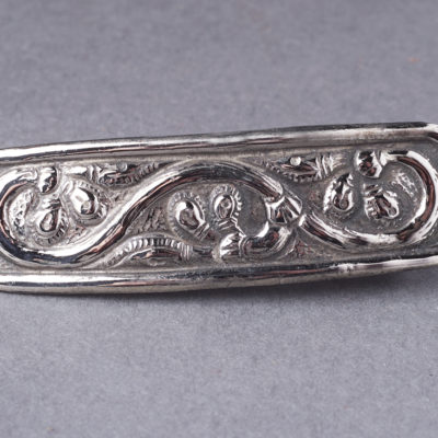 Honfoglalás kori ezüstözött hajcsat